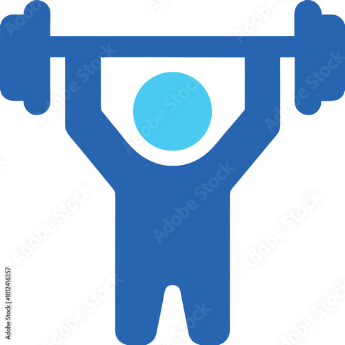 Weightlifting Power Icon for Strength Training