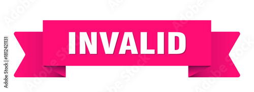 invalid ribbon isolated on transparent background. invalid ribbon