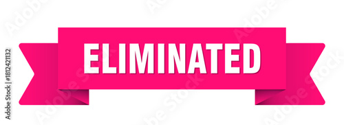 eliminated ribbon isolated on transparent background. eliminated ribbon