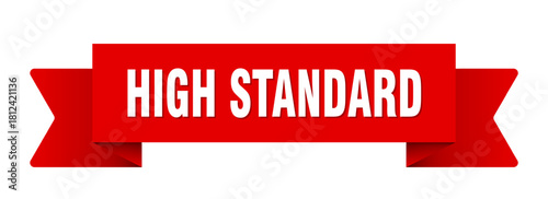 high standard ribbon isolated on transparent background. high standard ribbon