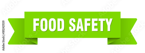 food safety ribbon isolated on transparent background. food safety ribbon