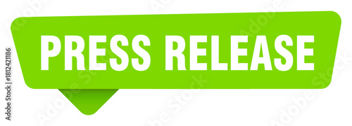 press release green sign isolated on transpatent background. press release sticker
