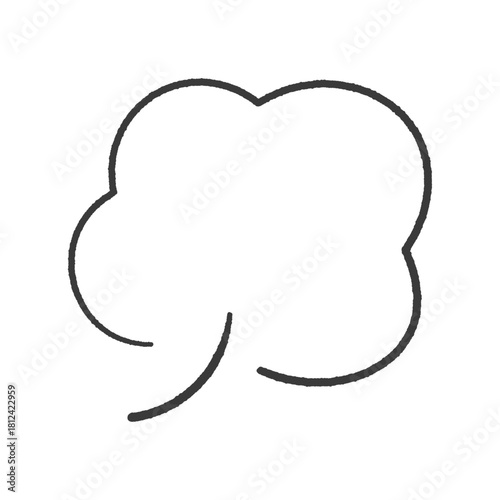 手書きの湯気や蒸気のような形の吹き出し - 冬の寒気やため息･ホカホカあたたかいイメージの装飾の素材