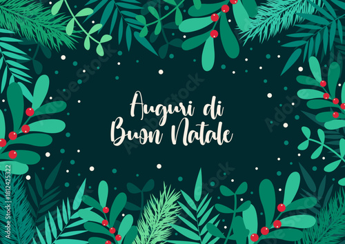 Cartolina di auguri di Buon Natale