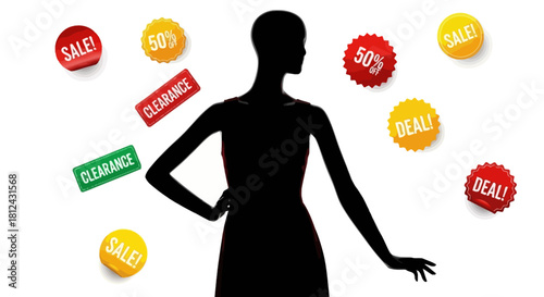 Abstract vector design with geometric shapes and lines in rgb color model