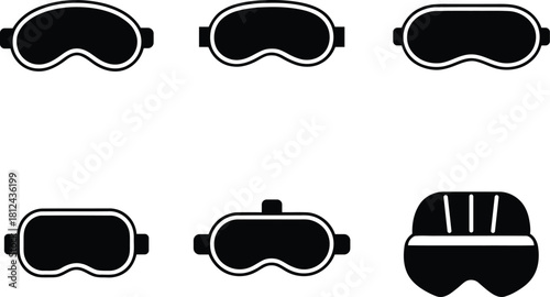 Virtual Reality Headset Technology Vector Graphics for Innovation and Design