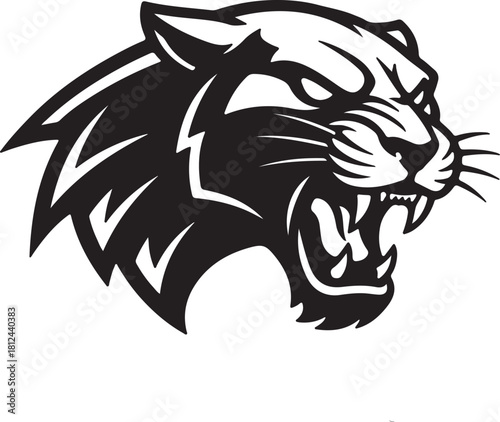 Fierce Panther Head Mascot