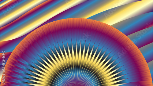 Vibrant abstract fractal pattern with rainbow hues