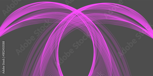 Glowing neon light trail element. Bright red-orange speed line wave luminous curved swirl concept. Shiny fiery streaks for posters, banners transfer on white background in png format.