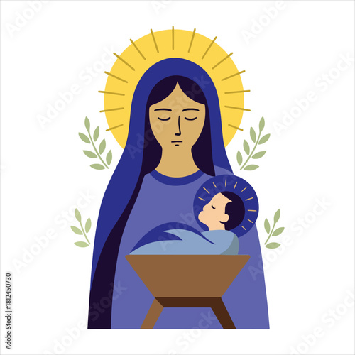 Christmas Mother & Child Svg 