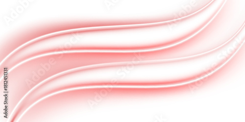 Red shiny sparks spiral wave. Curved bright speed line rotates. Shiny wavy path. Magic red swirl with glare. Glowing swirl effect.