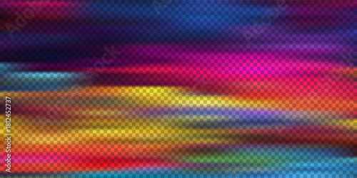 Rainbow colorful light prism effect, transparent background. Hologram reflection, crystal flare leak shadow overlay. Vector illustration of abstract blurred iridescent light backdrop.