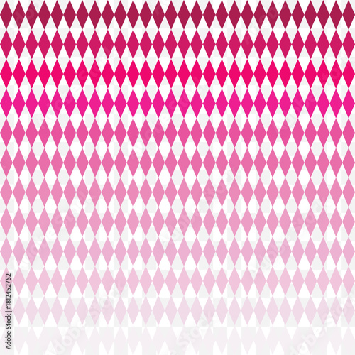 Seamless Harlequin pattern featuring elegant diamond. Abstract geometric pattern of multicolored rhombuses in a row on a light background, harlequin motifs, hand drawn illustration, flat style. EPS 10