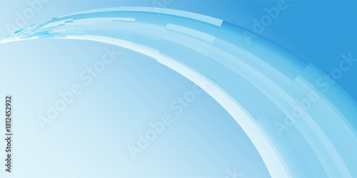 Abstract blue and white geometric chaotic pattern background. Futuristic digital high-technology banner. Vector illustration