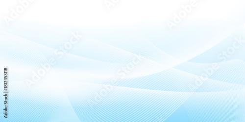 Abstract white wavy glowing lines on a blue background. Futuristic digital high-technology pattern. Health Care concept. Vector illustration