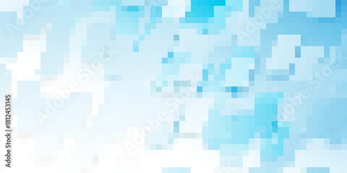 Abstract blue and white geometric chaotic pattern background. Futuristic digital high-technology banner. Vector illustration