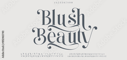 Lettering Fashion Designs. Modern elegant alphabet letters font and number. Minimalist typography fonts regular, typeface uppercase and lowercase.