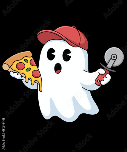 Pizza Halloween Chef Foodie Halloween Pizza Delivery Man