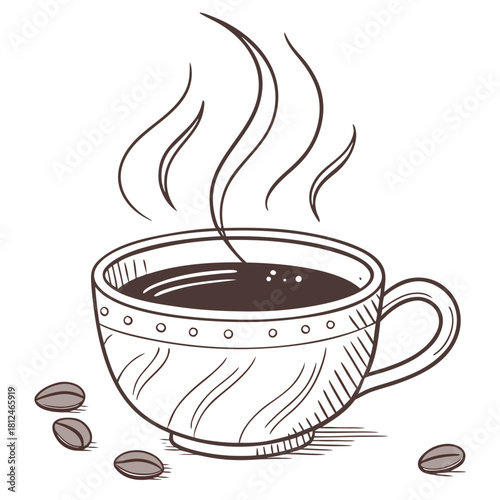 cup of coffee with steam