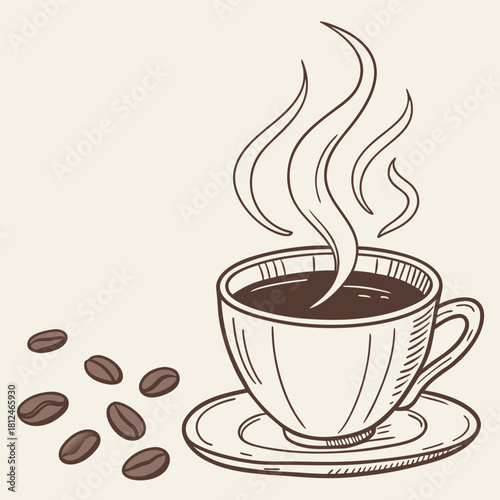 cup of coffee with steam