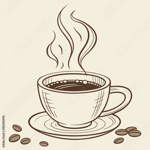 cup of coffee with steam