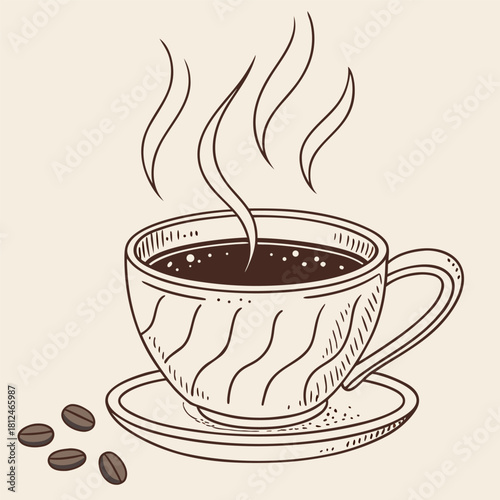 cup of coffee with steam