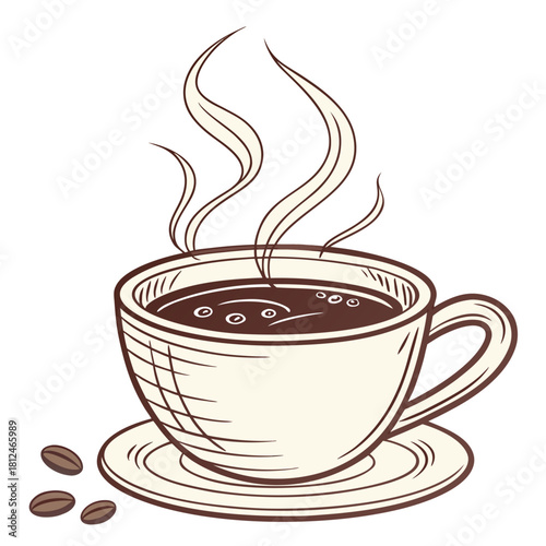 cup of coffee with steam