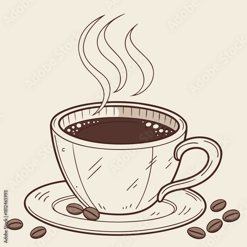 cup of coffee with steam