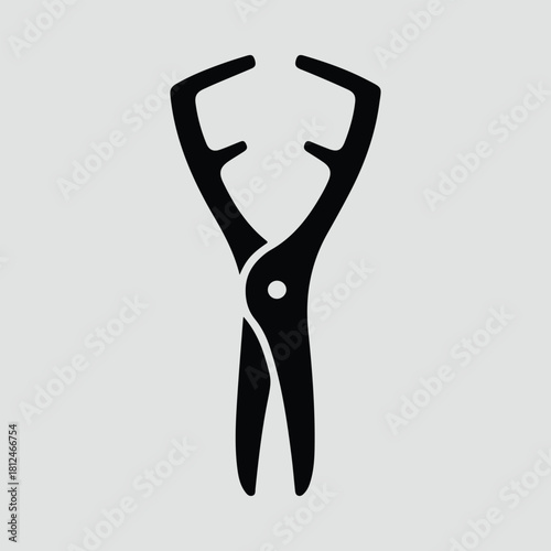 Silhouette interdental brush tool for dental care vector illustration