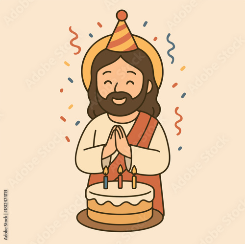 Jesus Celebrating His Birthday