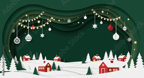 Minimalist mountain landscape with pink sky at sunrise  