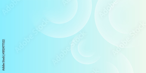Minimalist banner background, pastel colorful, Light Blue gradations. Circle effect style geometric, abstract background. Vector Illustratio