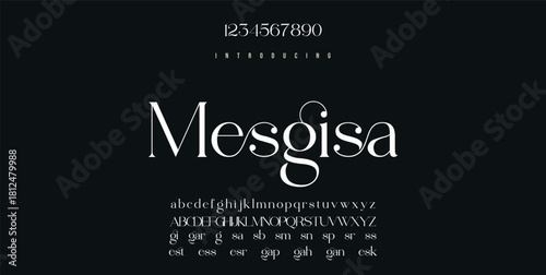 Luxury font alphabet logo. Typography beauty fashion elegant minimalist serif italic fonts decorative wedding vintage retro logos. vector illustration.