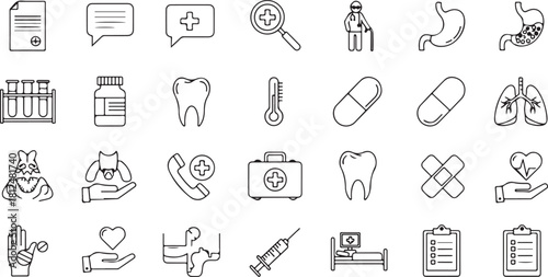 Medical and Healthcare Icons: A Comprehensive Collection of Health Symbols