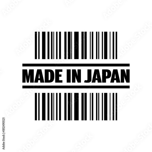 Vector illustration of single isolated made in Japan icon