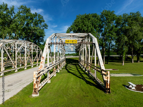 Historic US Route 66 Through Truss Bridges - Verdigris River - Catoosa, Oklahoma