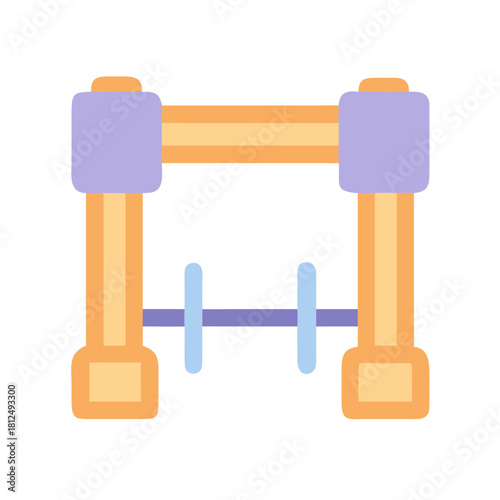 Abstract Illustration of Parallel Bars in Pastel Colors for Sport Concepts