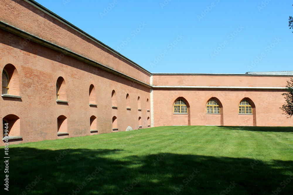 Fototapeta premium Fortress with windows in the Peter and Paul Fortress.
