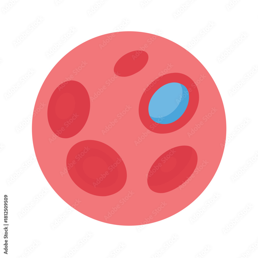 Obraz premium Cartoon Mars Planet with Impact Craters on Black Background stock illustration