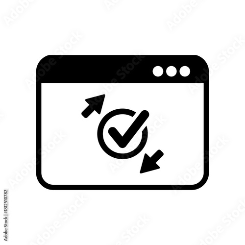 Wallpaper Mural Check transfer window - Vector flat minimal icon Torontodigital.ca