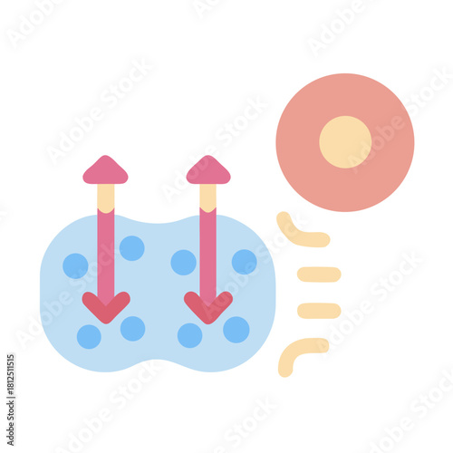 Cellular Transport Mechanisms Illustrated: Diffusion Process in Biology, Flat Design on Black Background