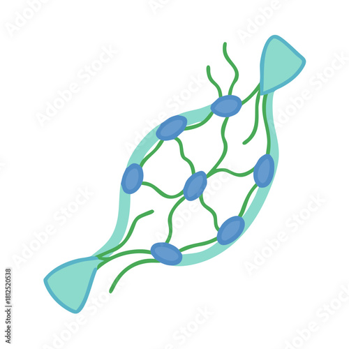 blue nodes connected by green lines clip art preview
