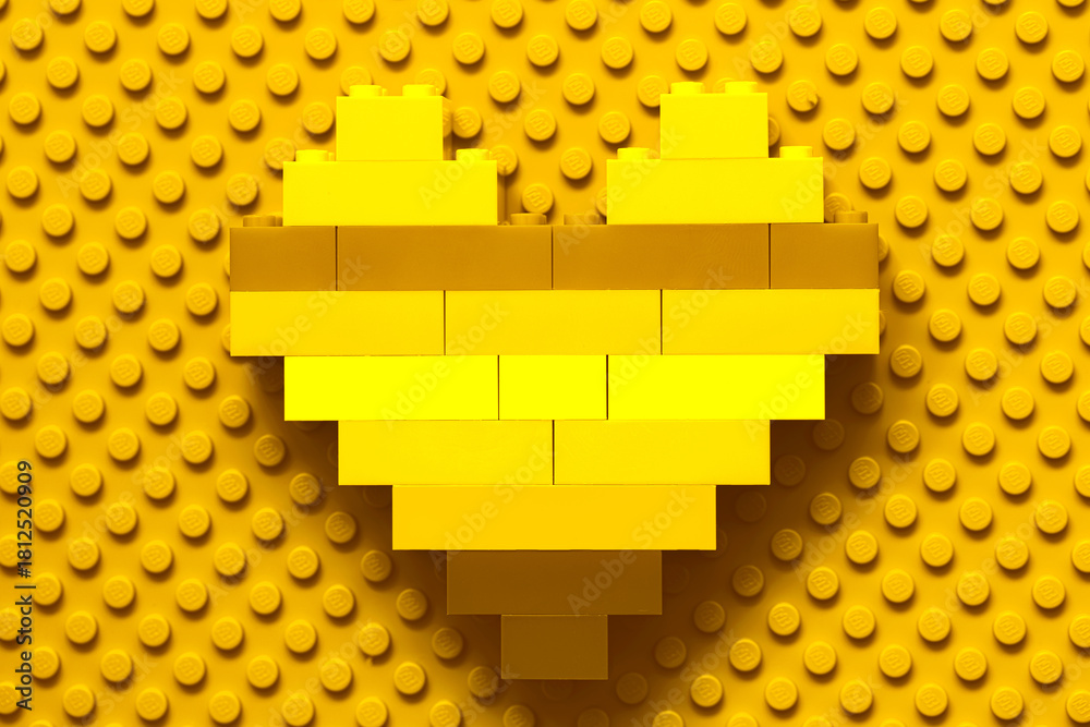 Naklejka premium Lviv, Ukraine - November 16, 2025: LEGO Brick Surface Texture Background