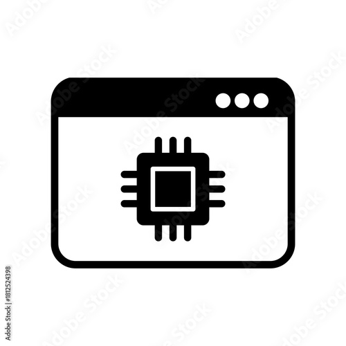 Computer processor - Vector web icon