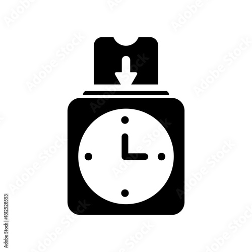 Clocking-in card - Vector flat icon