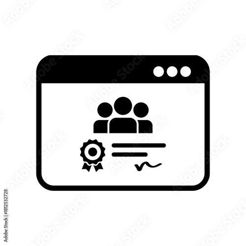Certified team - Vector icon for computer website or application