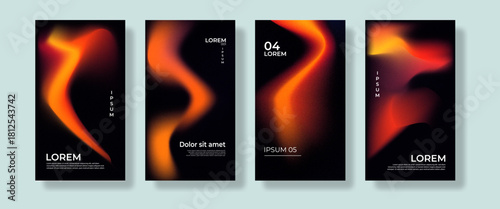 A modern set of abstract neon gradient backgrounds featuring fluid shapes, glowing color transitions, and vibrant dark designs, ideal for posters, wallpapers, templates, and digital graphics