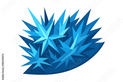 Icy Crystal Detail. Icy Crystal Detail. Flat minimalist vector illustration of an Icy Crystal Detail. Sharp