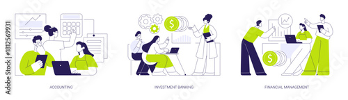 Master of Science in finance isolated cartoon vector illustrations se