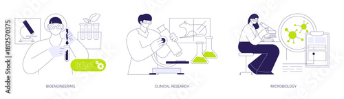 Medical research isolated cartoon vector illustrations se